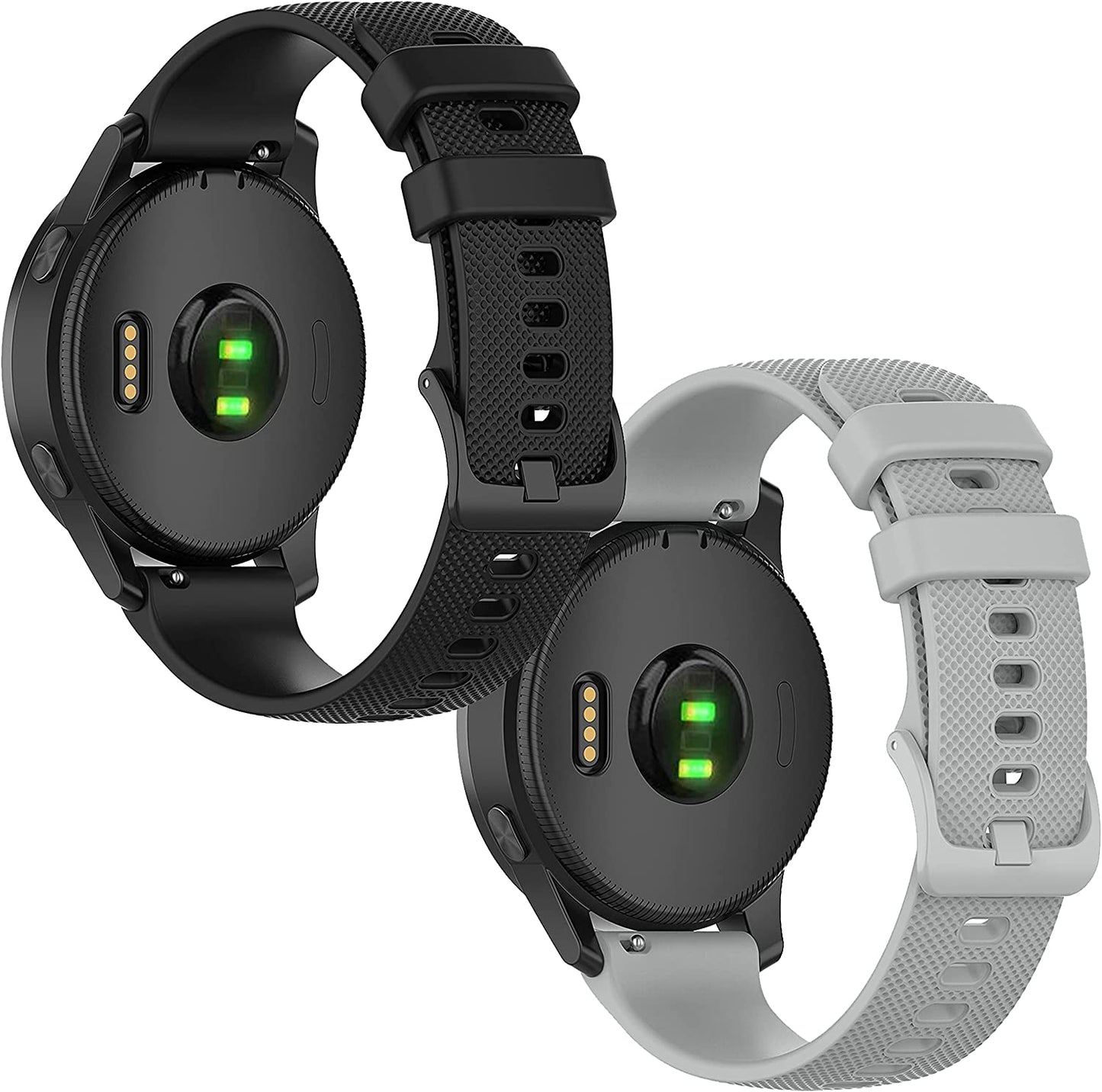 Anrir for Garmin Vivoactive 4 45Mm Watch Band/Venu 2 Bands,22Mm Silicone Bands for Samsung Galaxy Watch 3 45Mm /Galaxy Watch 46Mm/Gear S3 Frontier/Classic Band, Fossil Men'S Gen 6/5E 44Mm Bands-Black  Anrir Black+Grey  