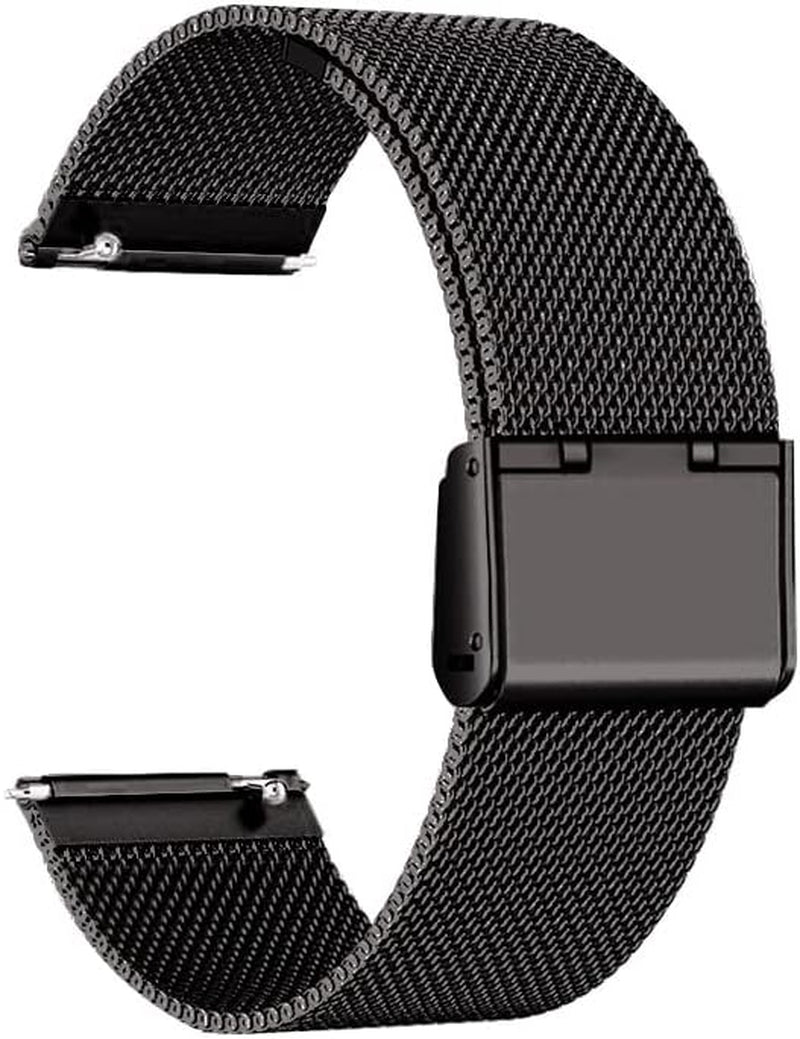 Wscebck for Garmin Vivoactive 3 4 4S Strap Milanese Metal Watch Band for Garmin Accessoires Forerunner 245/645 Venu 2 2S plus Bracelet  Wscebck Black For Venu 2S 