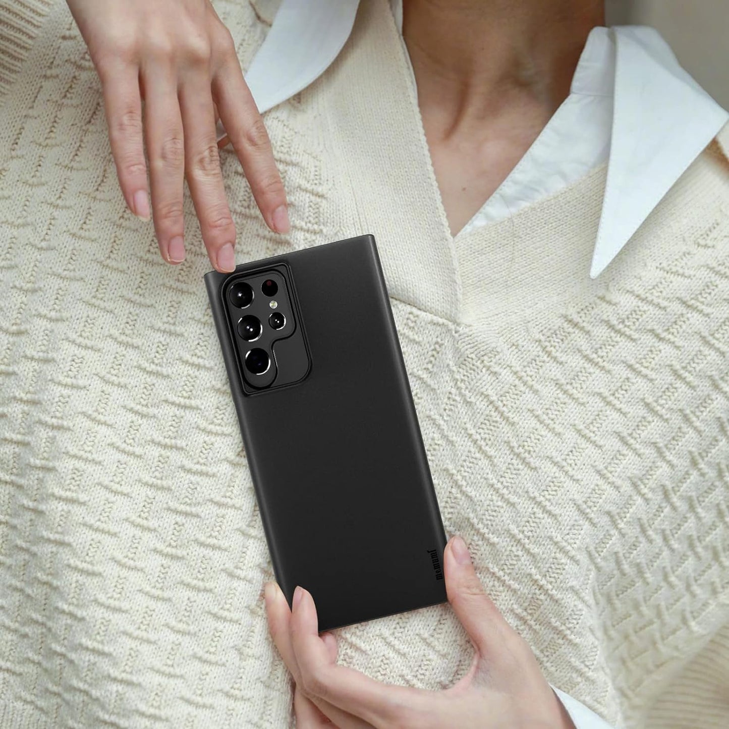 Memumi Ultra Slim for Samsung Galaxy S22 Ultra Case, Super Light 0.3Mm Matte Hard Back Cover for Galaxy S22 Ultra Thin Phone Case Minimalist Designed S22 Ultra 5G 6.8Inch Matte Black  TGF Group Co.,Ltd   