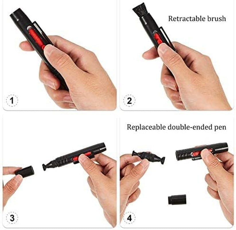 Camera Cleaning Kit with Camera Cleaning Pen Brush, Air Blaster Blower and Lens Brush Blower Brush Dust Cleaner for Lens, Camera, SLR, Telescope, Magnifying Glass, Phone  Patelai   