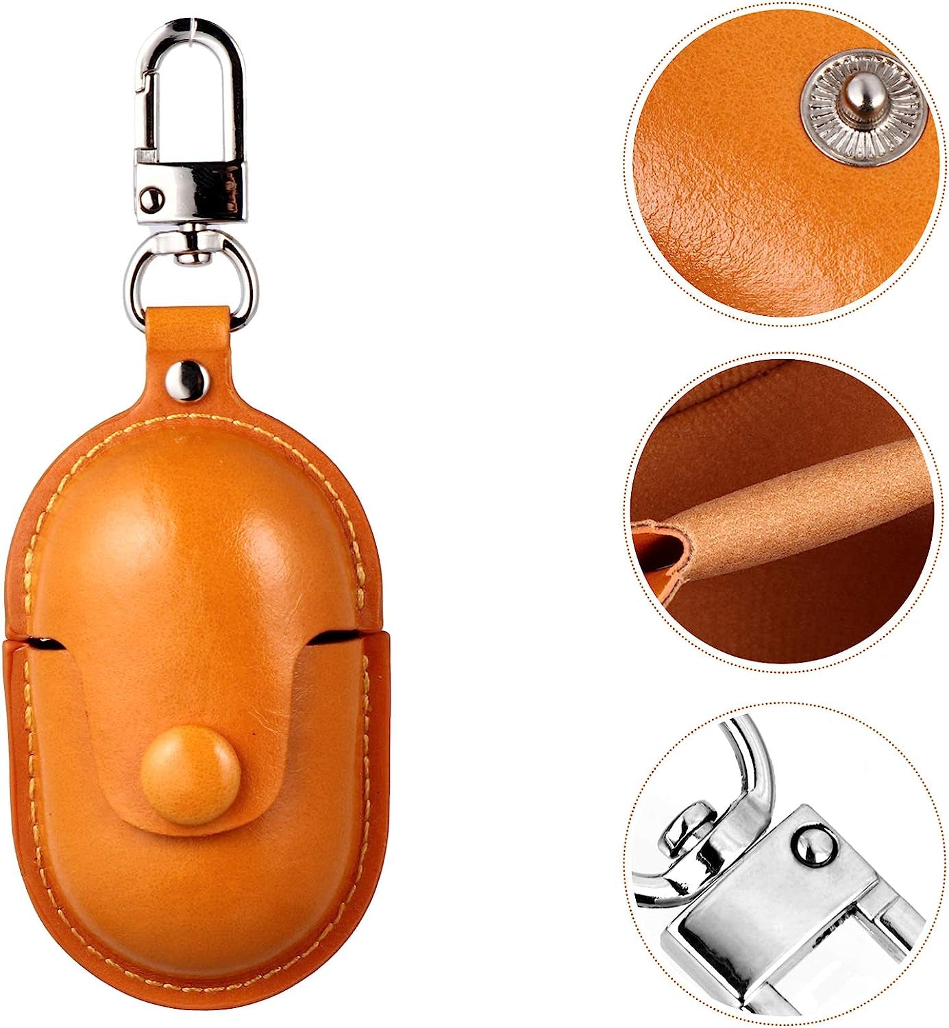 Hemobllo Wireless Earbuds Case Leather Headset Box Cover Shockproof Protective Case Compatible for Galaxy Buds Brown  Hemobllo   