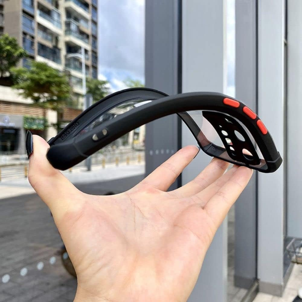 YOGISU Shockproof Frame Clear Phone Case for Huawei P40 P30 Pro Lite Lens Full Protective Transparent Cover for Huawei P 40 P30,Black,For Huawei P30 Lite  YOGISU   