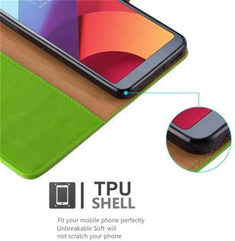 Cadorabo Book Case Compatible with LG G6 in Grass Green - with Magnetic Closure, Stand Function and Card Slot - Wallet Etui Cover Pouch PU Leather Flip  Cadorabo   