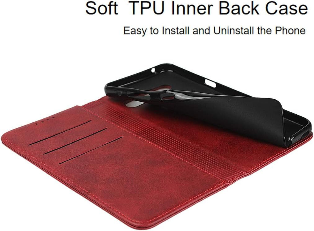 Jaorty for LG G8 Wallet Case 2019 Release,Premium PU Leather Flip Folio Case with Card Slot,Stand Holder and Magnetic Closure [TPU Shockproof Interior Protective Case] for LG G8 Thinq,Lg G8,Red  Jaorty   