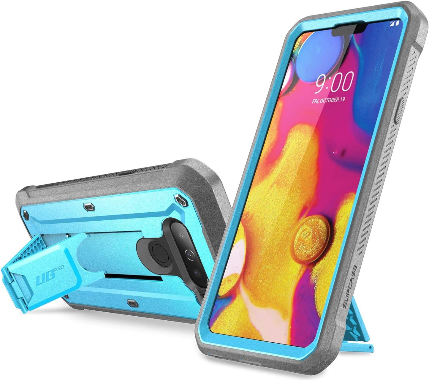 LG V40 Thinq Unicorn Beetle Pro Rugged Holster Case with Screen Protector-Blue  SUPCASE   