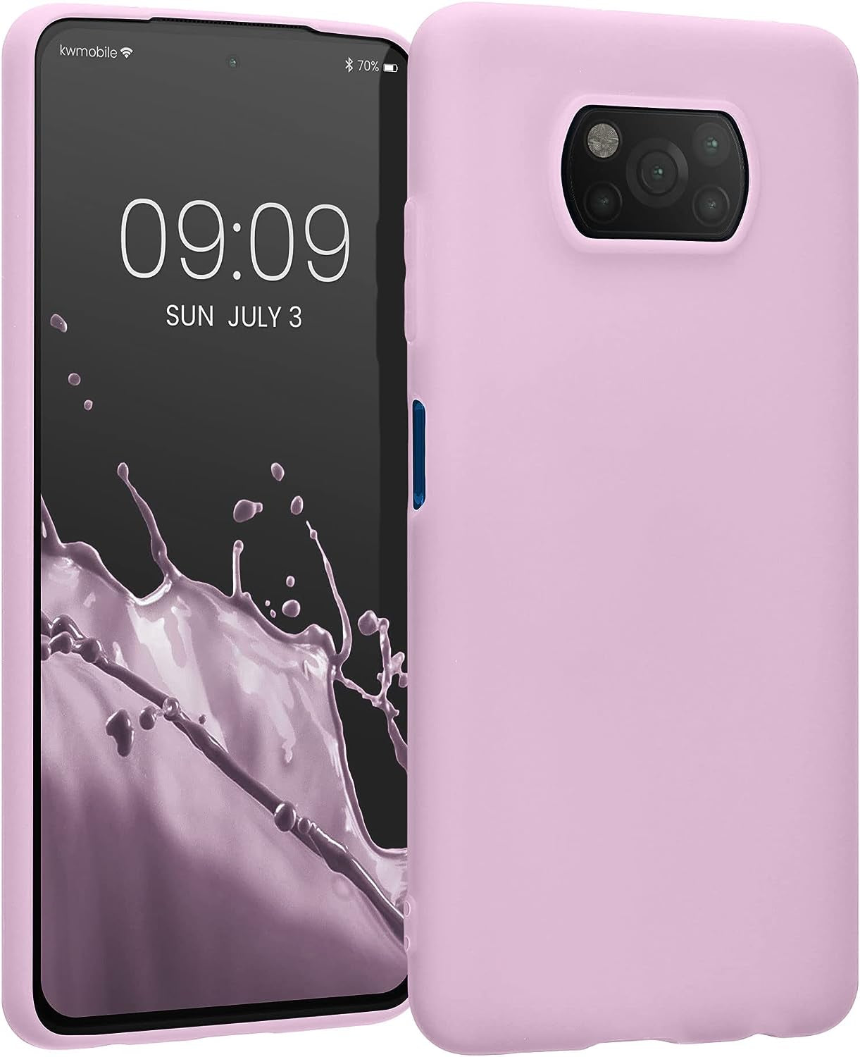 Kwmobile Case Compatible with Xiaomi Poco X3 Nfc/Poco X3 Pro Case - Soft Slim Protective TPU Silicone Cover - Arctic Night  KW-Commerce Mauve  