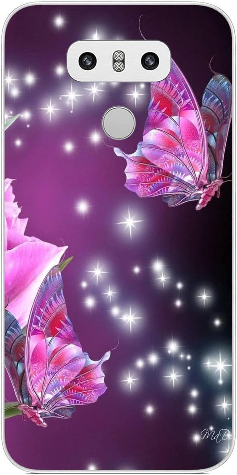 Compatible with LG G6 | LG G6+ | LG G6 plus Case Butterfly 160 Cool Kids Girls Women Man Soft Flexible TPU Silicone Phone Case Clear  PTGVCTA Butterfly 423  