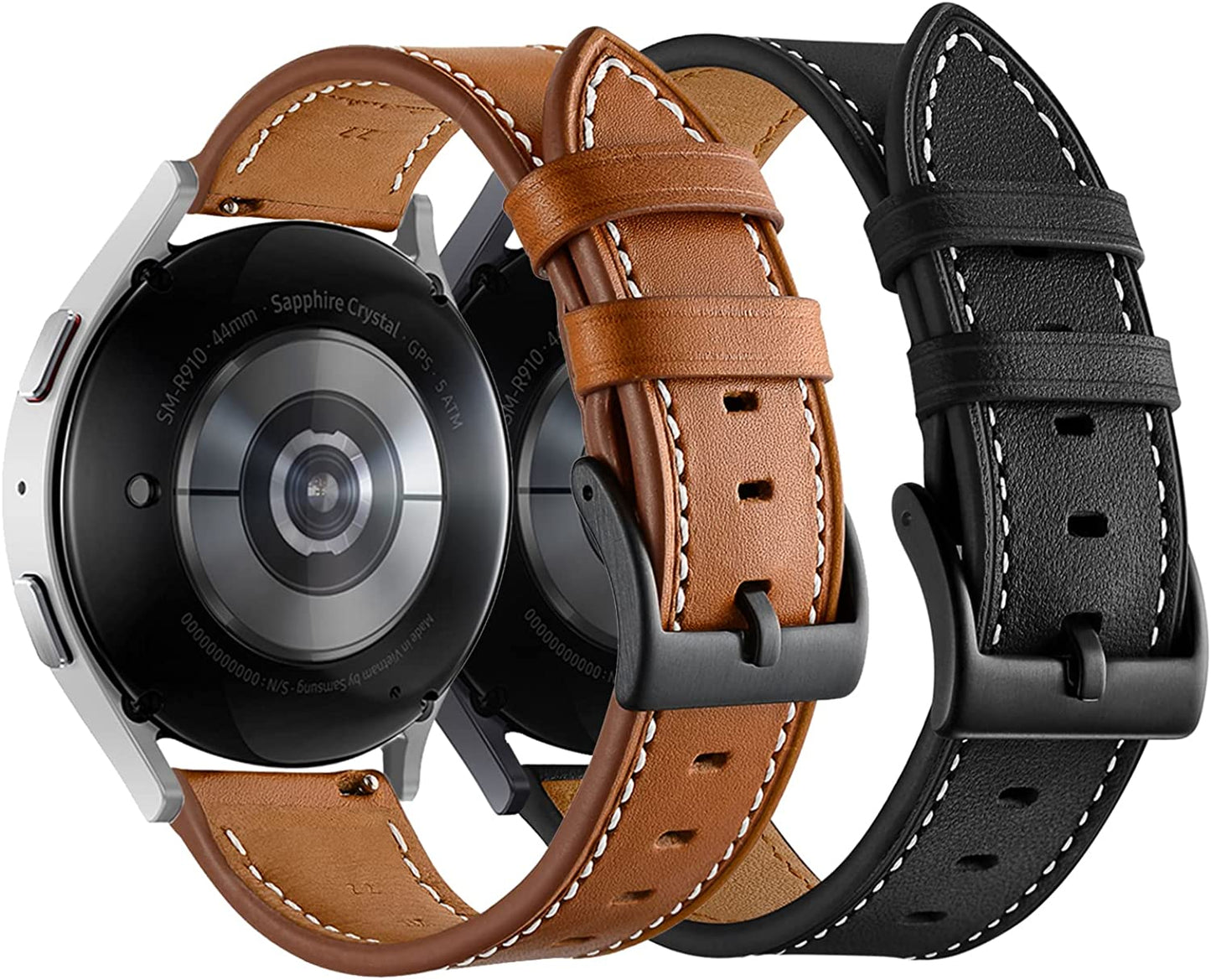 20Mm Leather Band for Samsung Galaxy Watch 5 Pro 45Mm Bands and Galaxy Watch 5 40Mm 44Mm Bands, Watch Band Compatible with Galaxy Watch 4 Band 40Mm 44Mm Galaxy Watch 4 Classic Band 42Mm 46Mm  Kartice   