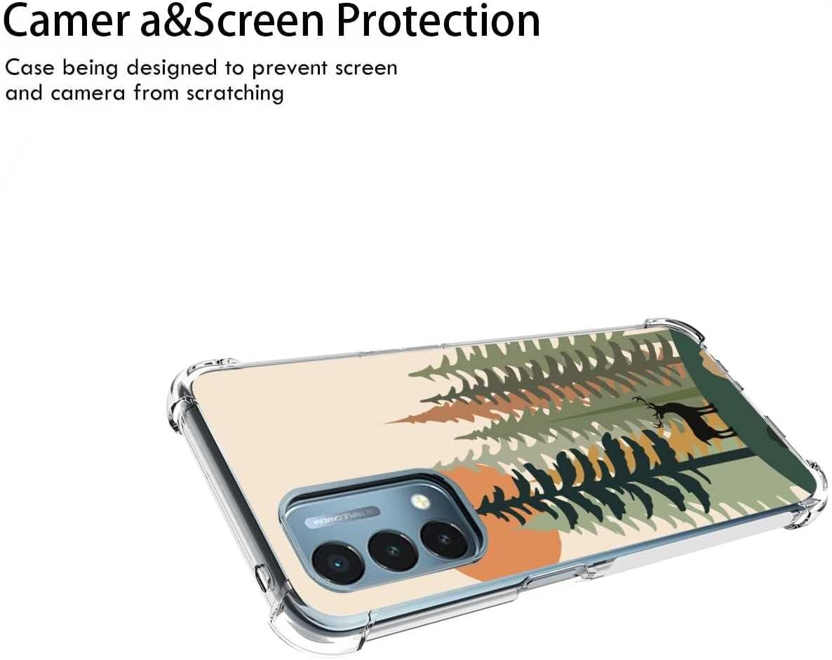 TOSIER Compatible with Oneplus Nord N200 5G/Oppo A93 5G Landscape Case,Aesthetic Mountain Landscape Forest Trees Deer Pattern for Oneplus Case Boys Girls,Soft TPU Case for Oneplus  TOSIER   