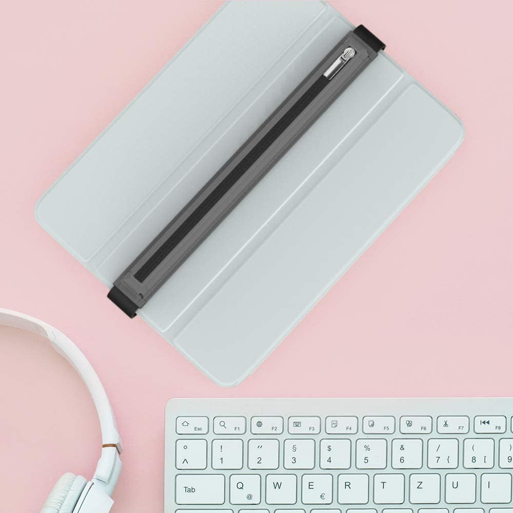 Moko Pencil Case Fit Apple Pencil 1St/2Nd, Pencil Sleeve PU Leather Zipper Pouch Cover Fit New Ipad 10Th Generation 2022, Ipad 9Th/8Th/7Th Gen 10.2", Ipad Air 5Th/4Th Gen 10.9", Ipad 9.7", Space Gray  MoKo   