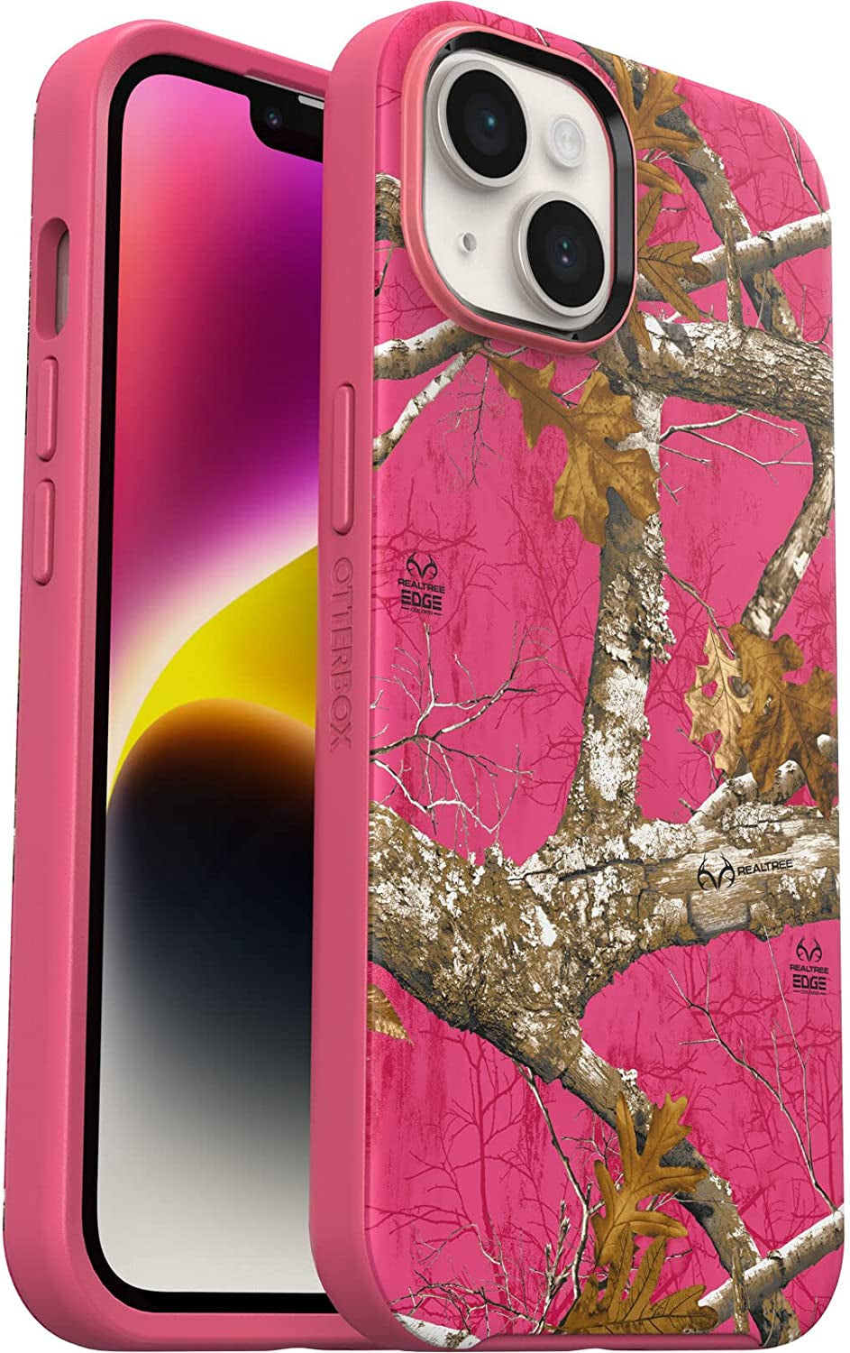 Otterbox Symmetry Series+ Antimicrobial Case with Magsafe for Iphone 14 & Iphone 13 (Only) - Non-Retail Packaging - Dark Night  OtterBox Realtree Flamingo Pink (Camo)  