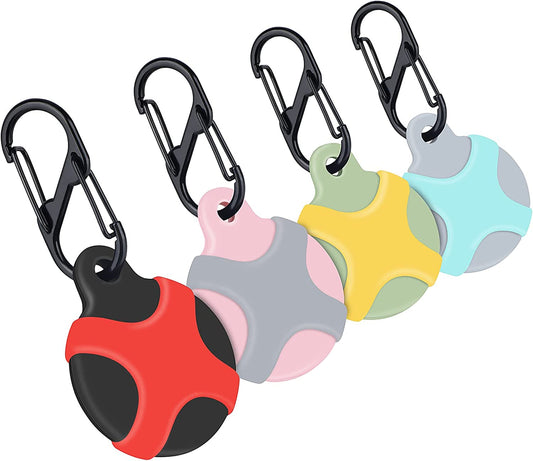 Airtag Holder Keychain 4 Pack, Woednx Silicone Air Tag Holder Airtag Keychain for Apple Airtags, Airtag Case Waterproof Anti-Scratch Airtag Accessories for Kids Keys Luggage Wallet Dog Collar  woednx   