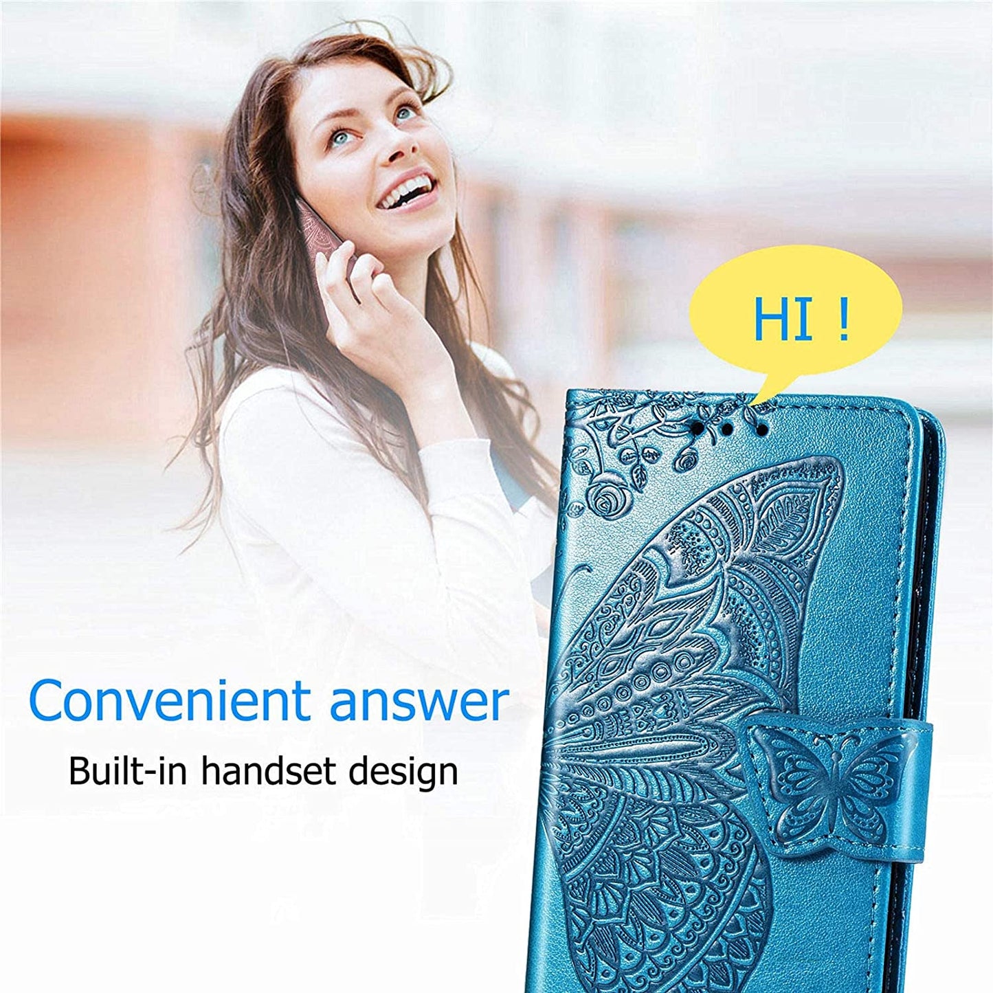 NKECXKJ LG G8 Thinq Case, Design for LG G8/G8 Thinq Case with Card Holder Stand Kickstand for Women Men Girls Boys,Lgg8/G8Thinq Wallet Cute PU Leather Flip Protective Cover 6.1 Inch-Blue  NKECXKJ   