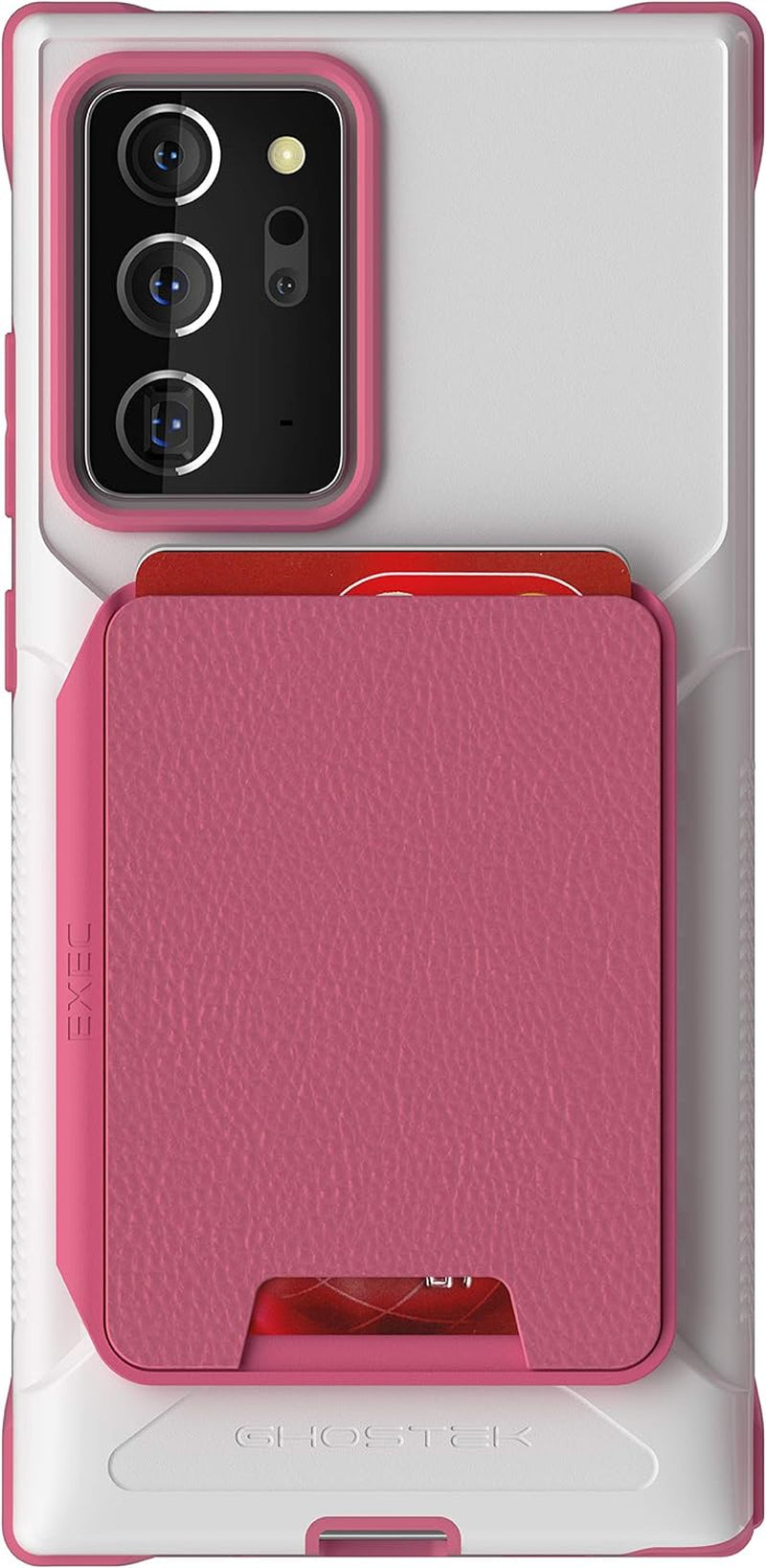 Ghostek Exec Note 20 Ultra Wallet Case - Pink Leather Card Holder & Magnetic Car Mount Compatible (6.9 Inch, 5G)  Ghostek   