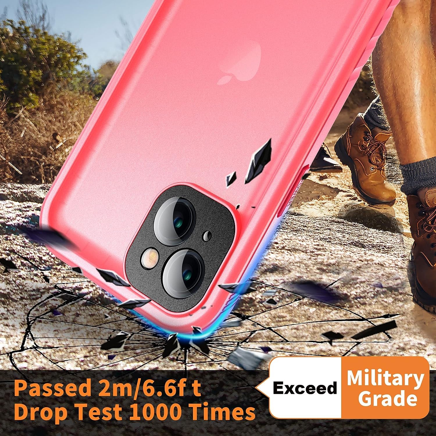 Cozycase Compatible with Iphone 14 plus Waterproof Case - Full Body Shockproof Dustproof Dropproof Built in Screen Protector Rugged Waterproof Case for Iphone 14 plus 6.7 Inch Pink  Cozycase   