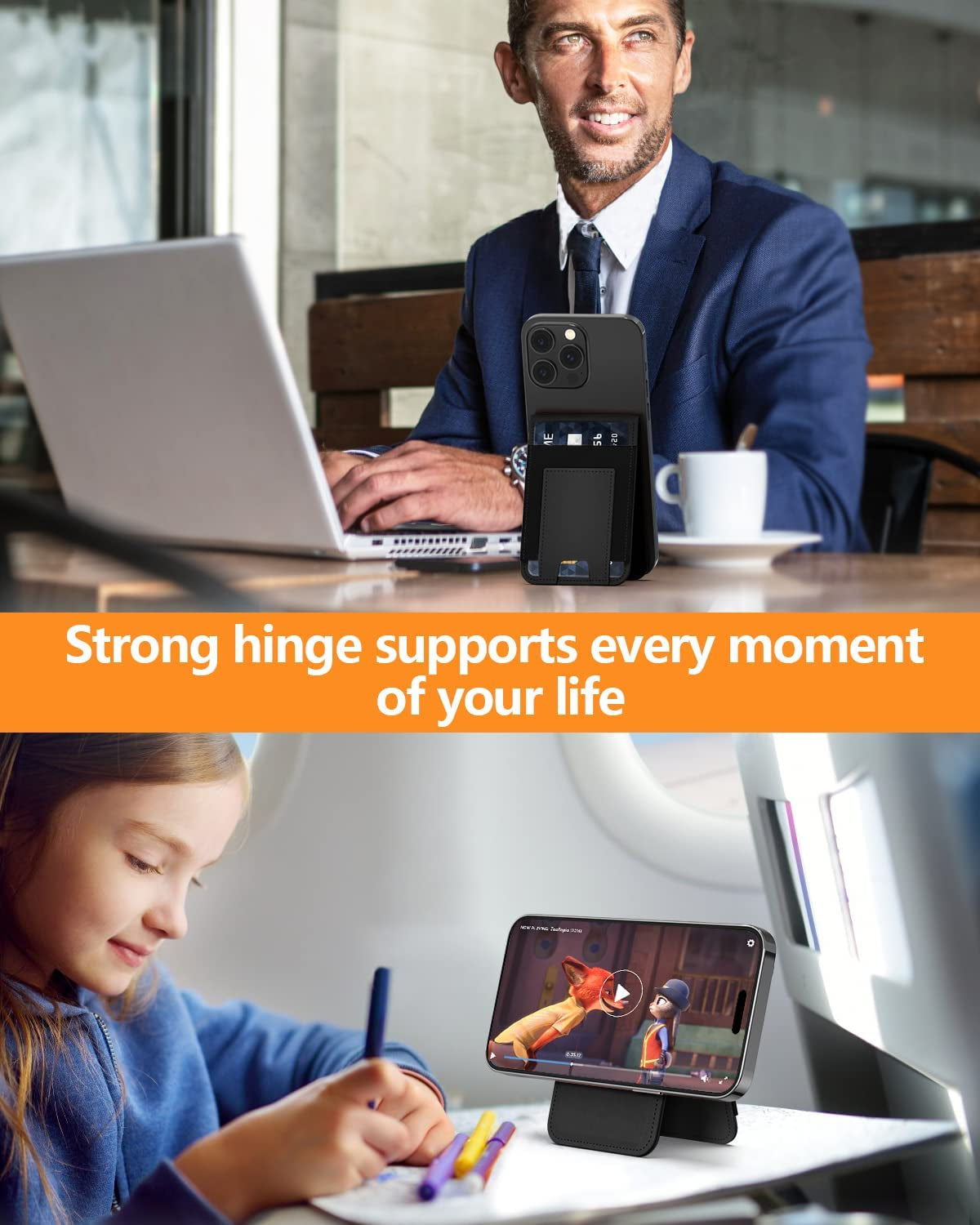 Magnetic Wallet, Magsafe Wallet Adjustable Stand, Magnetic Card Holder, ≥10 Cards, 4 Card Slots, for Iphone 14 Pro Max/14 Plus/14 Pro/14/13/13 Pro/13 Pro Max/12/12 Pro/12 Pro Max, Not for Iphone Mini  Miroddi   