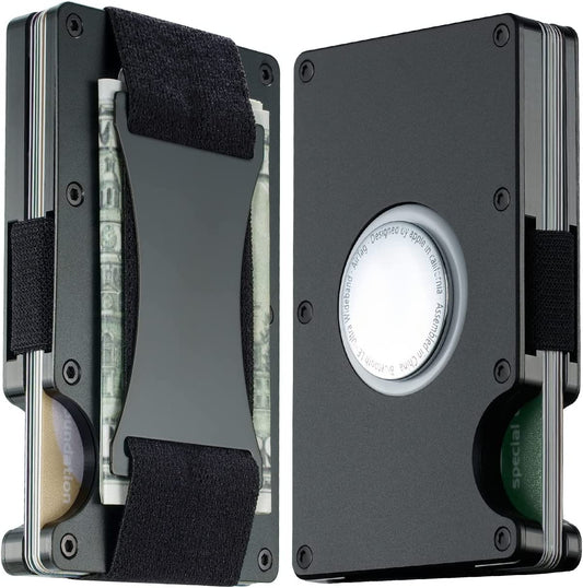Medrega Airtag Wallet for Men(No Airtag), Minimalist Wallet for Men, Slim Wallet, Metal Wallet with Airtag Holder, Mens Wallet for Air Tag  Medrega   