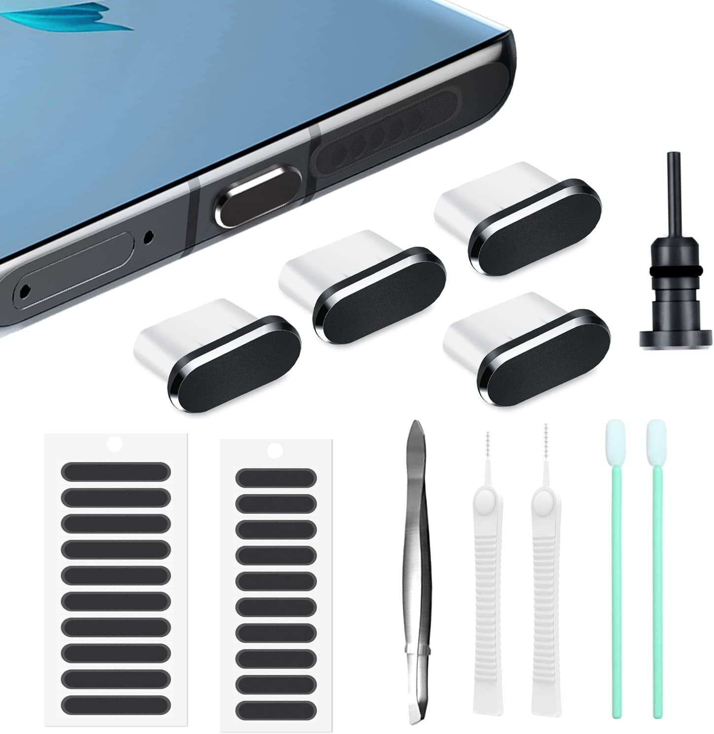 Gavemi USB C Dust Plug Dust Cover for Phone USB Type C Charging Port Speaker anti Dust Protection Cover Kit  Bstq   
