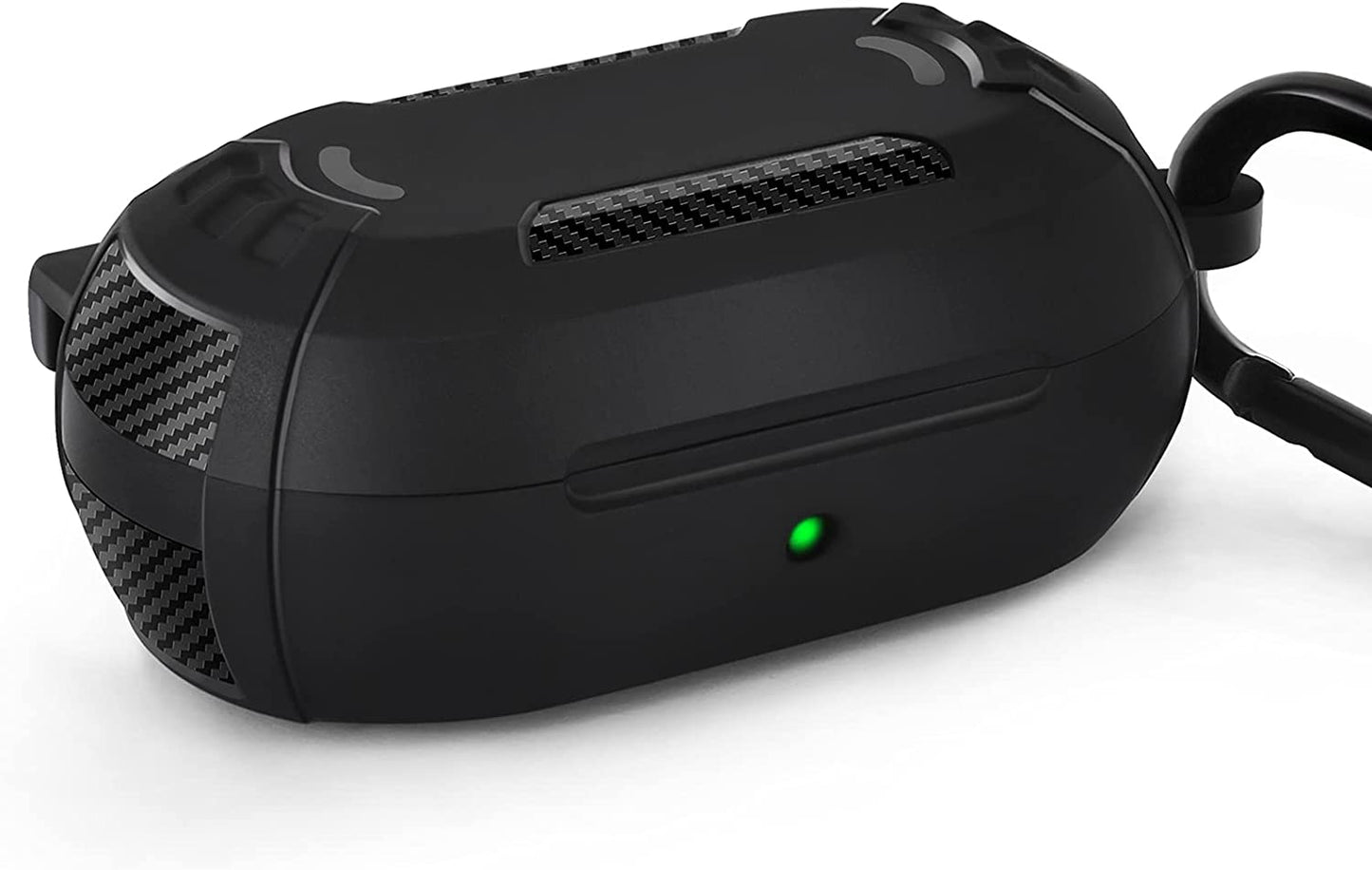 AIRSPO Case Designed for Galaxy Buds plus Case (2020) / Galaxy Buds Case (2019) Full-Body Protective Skin with Keychain (Black)  AIRSPO   