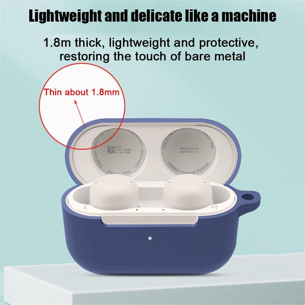 Protective Case for Echo Buds 2023, Soft Silicone Shockproof Protective Case Skin for Echo Buds 2, Wireless Earphone Charging Box Cover  GEKUPEM   