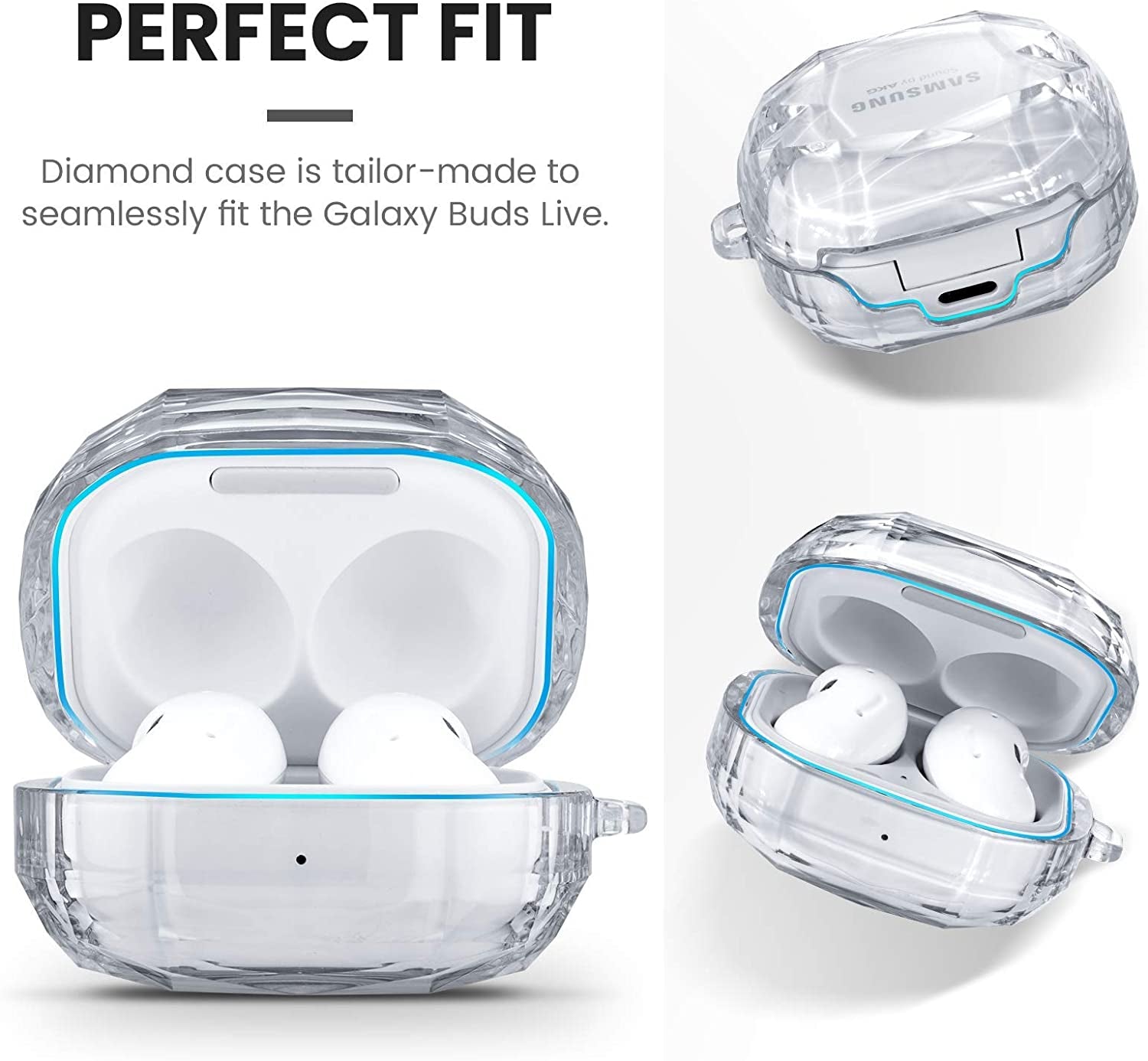 Goton Compatible for Samsung Galaxy Buds 2 Pro Case(2022)/ Galaxy Buds 2 Case (2021)/ Galaxy Buds Pro Case (2021) / Galaxy Buds Live Case (2020),Hard PC Shockproof Protective Cover with Keychain  Goton   