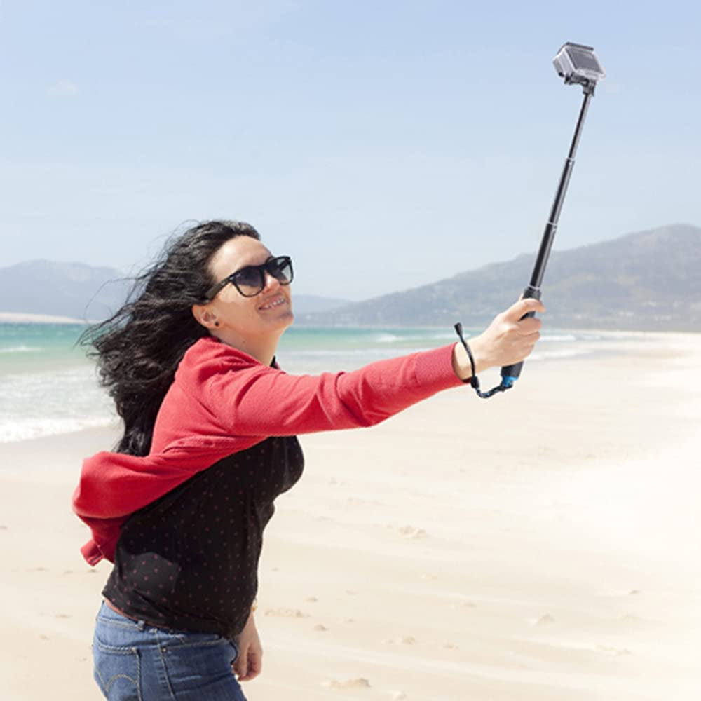 Trehapuva Selfie Stick, 19” Waterproof Extension Hand Grip Adjustable Monopod Pole Compatible with Gopro Hero(2018) Hero 10 9 8 7 6 5 4 3+ 3 Session, AKASO, Xiaomi Yi,Sjcam SJ4000 SJ5000 SJ6000 More  Trehapuva   