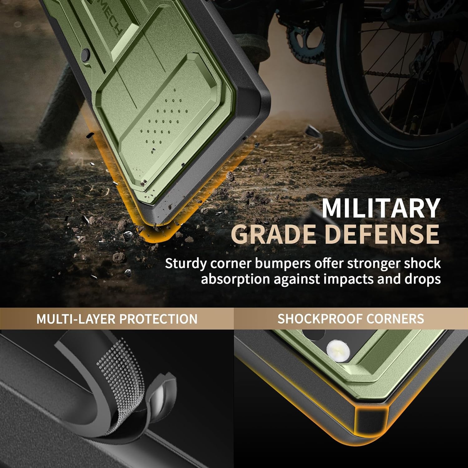 TONGATE for Pixel 8 Pro Case(2023), [Bulit-In Slide Camera Cover & Screen Protector] Military Grade Shockproof Rugged 5G Phone Case with Kickstand & Belt Clip for Google Pixel 8 Pro 6.7", Green  TONGATE   