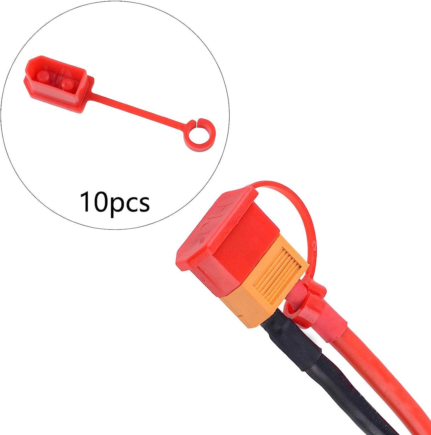 Yiju XT60 Male Female Plug Dust Protector Plug Protective Cover for Lipo Battery , Red  YIJU   