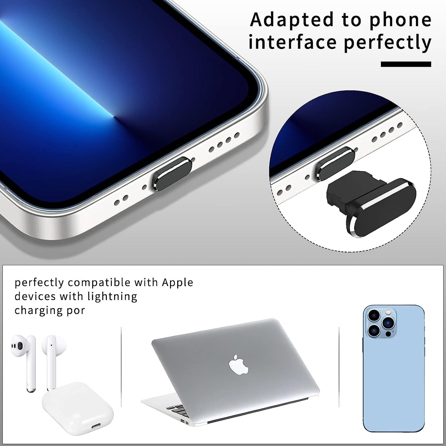 FYY anti Dust Plug Kit Compatible for Iphone 13/13Pro/13 Pro Max/12 Mini/12/12 Pro/12 Pro Max/Iphone 11/11 Pro/11Promax,Dust Plug with Holder&Cleaning Brush for Phone Port,Phone Speaker,Phone Receiver  GUANGZHOU WENYI COMMUNICATION EQIPMENT CO.,LTD   