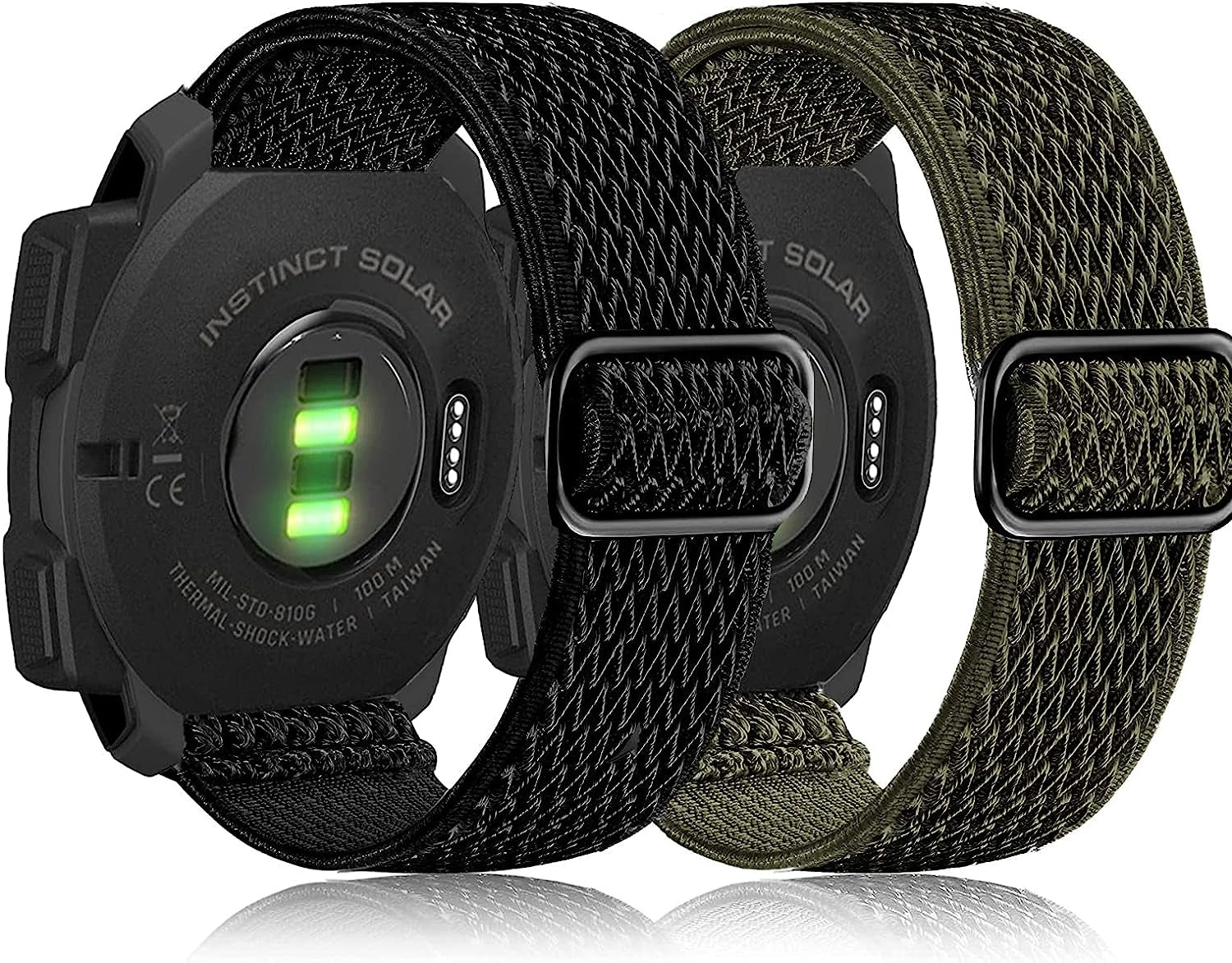 Olytop Elastic Watch Bands for Garmin Instinct/2 Solar, 22Mm Soft Stretchy Nylon Ultra-Light Wristband Replacement Strap Men Women for Garmin Instinct Tactical/Esports/Solar/Tide Smartwatch  Olytop   