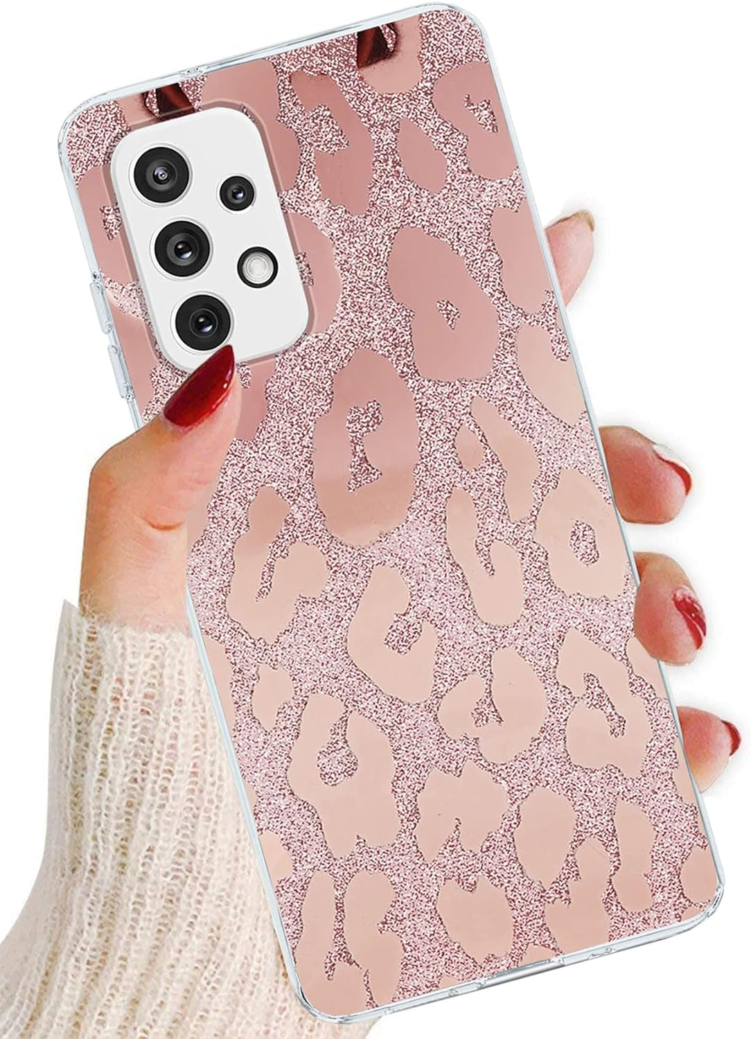 J.West Galaxy A53 5G Case 6.5-Inch, Grey Marble Print Pattern Design Cute Graphics Stone Slim Protective Sturdy Women Girls Soft Silicone Phone Cases Cover for Samsung Galaxy A53 5G 2022  J.west Rose Gold  