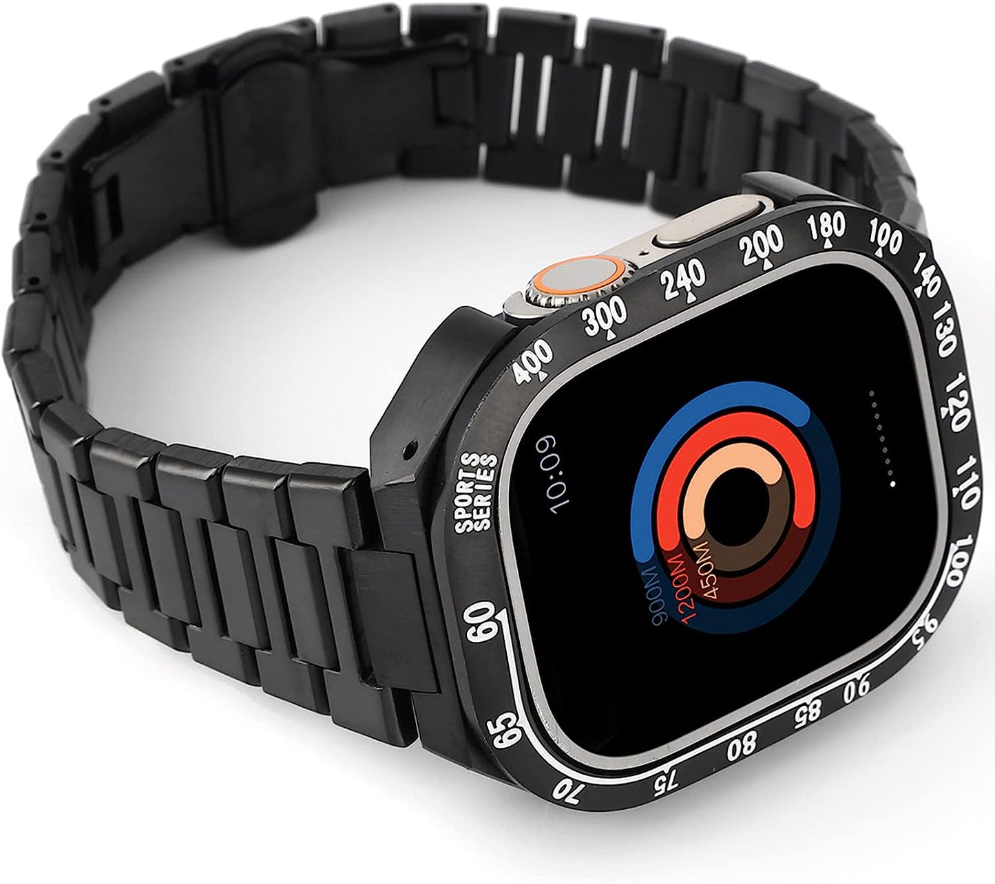 GARTOO Stainless Steel Bands Metal Bezel for Apple Watch Ultra 49Mm, Luxury Stainless Steel Replacement Strap with Tool Iwatch Ultra 49Mm for Men  GARTOO   