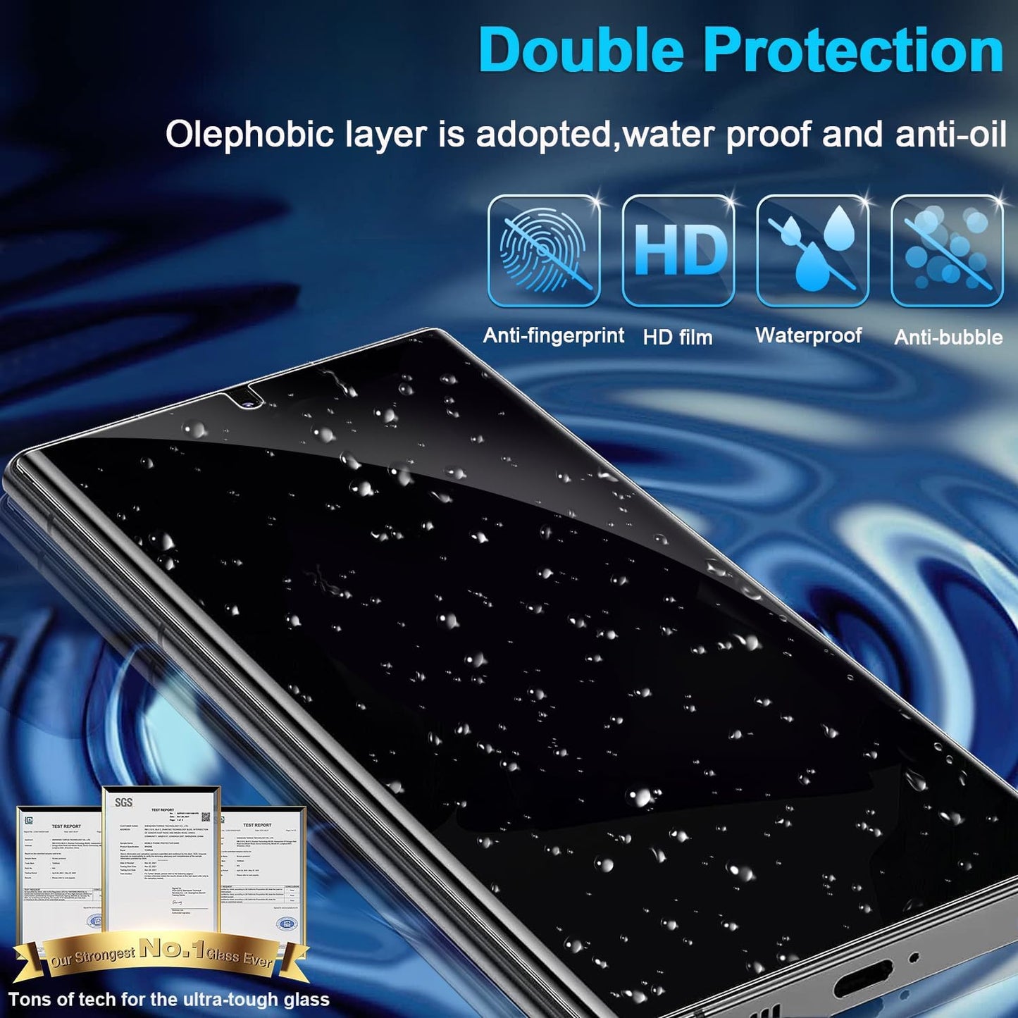 [2+1 Pack] Galaxy Note 20 Ultra Privacy Screen Protector, Fingerprint Unlock, HD Clear Anti-Spy Film for Samsung Galaxy Note 20 Ultra 5G Tempered Glass Camera Screen Protector  Samcorn   