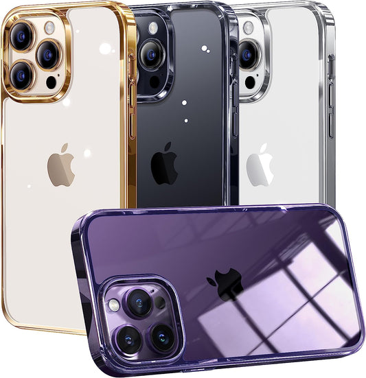 Alphex Clear Case for Iphone 14 Pro Max, Official Color Match, Never Peeling Off, anti Deformed, Beauty beyond Bare Iphone, Never Yellow, 8FT Military Grade, Women Phone Cover 6.7 Inch, Deep Purple  Alphex   