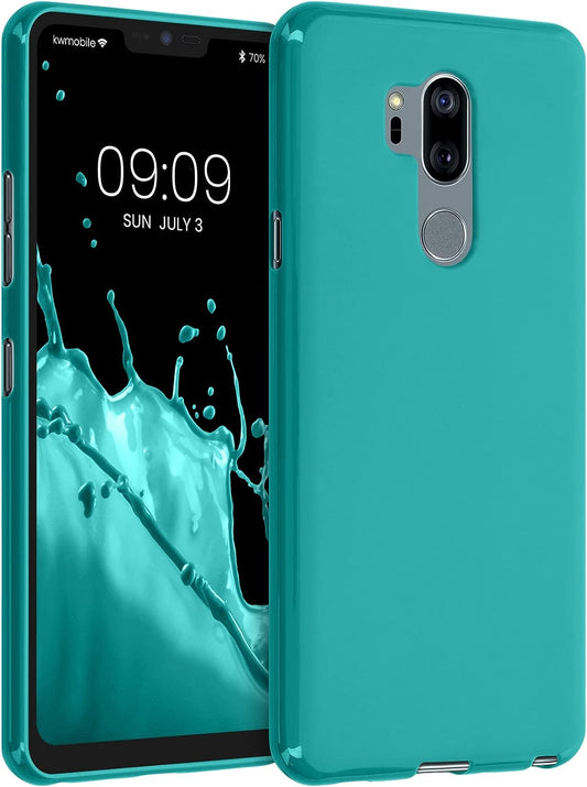 Kwmobile Case Compatible with LG G7 Thinq/Fit/One Case - Soft Slim Protective TPU Silicone Cover - Teal Matte  KW-Commerce   