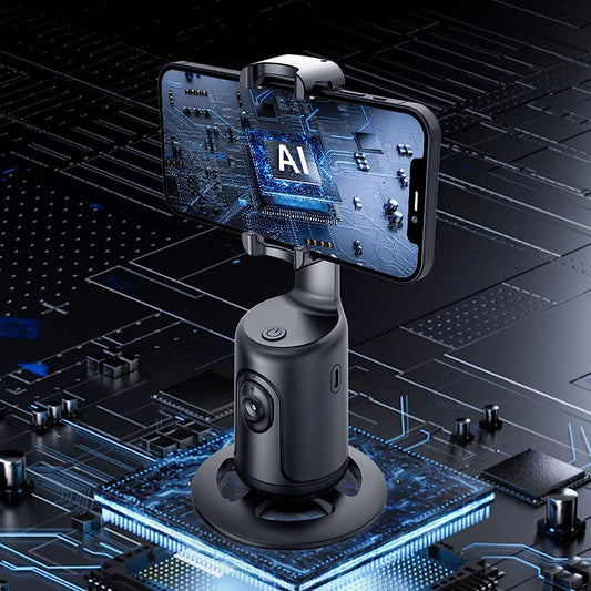 360 ° Rotating Cell Phone Follow the Shooting Gimbal Bracket, Intelligent Face Identification Stabilizer, Live Photography Automatic Tracking Steady Shooters, Suitable for All Cell Phone (Black)  SULEES   