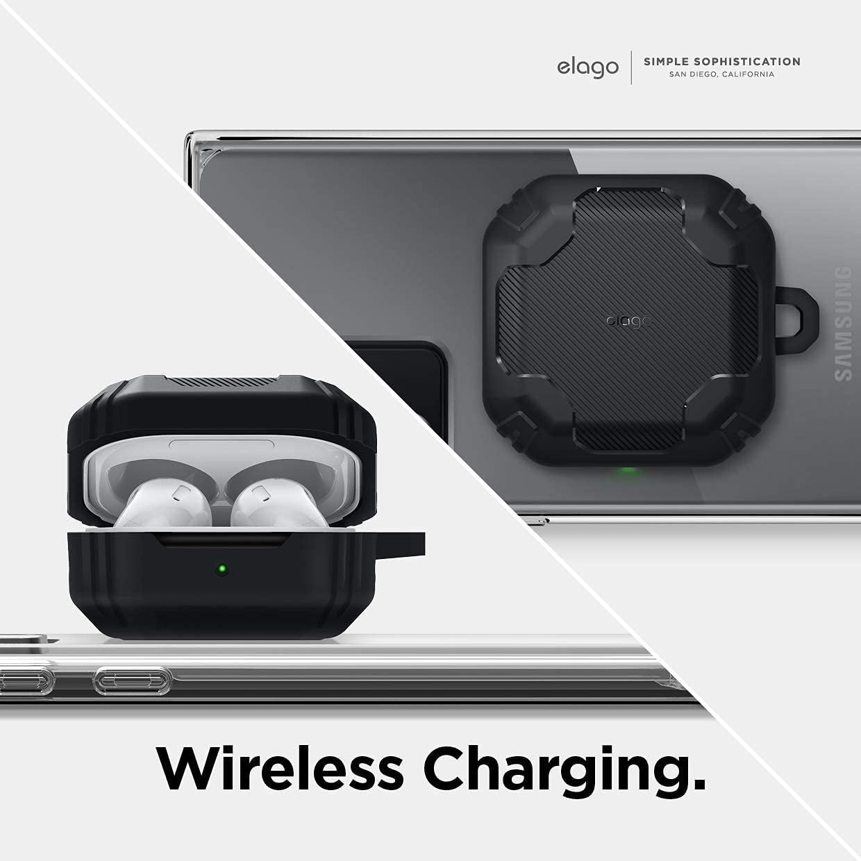 Elago Armor Case Compatible with Samsung Galaxy Buds 2 Pro (2022) / Galaxy Buds 2 (2021) / Galaxy Buds Pro (2021) / Galaxy Buds Live (2020) [US Patent Registered] [Black]  elago   