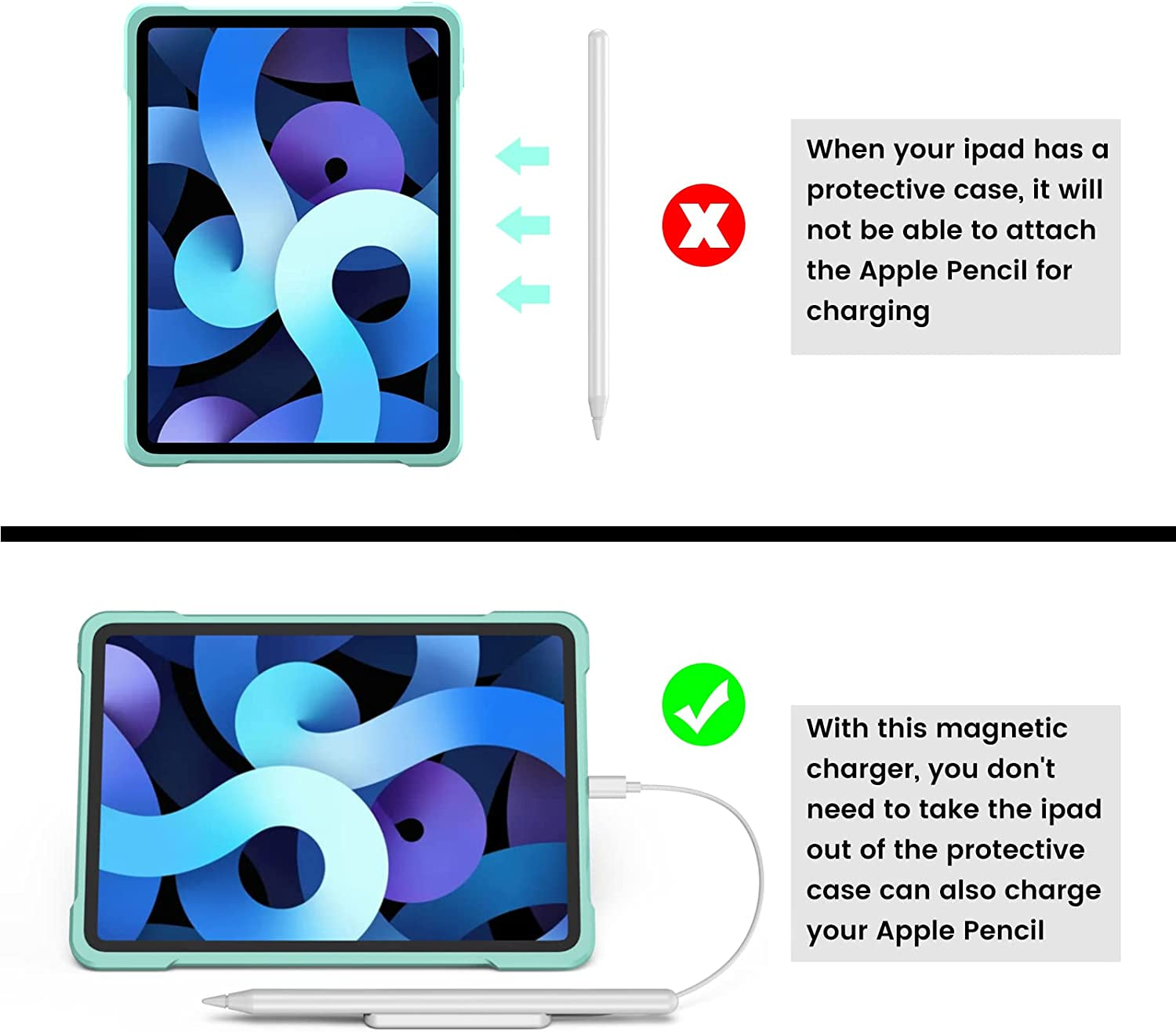 MOGOOD Stylus Pen Charging Cable Pencil Charger Compatible with Apple Pencil 2Nd Generation Only Stylus Charging Cord save Your Ipad Battery  MOGOOD   