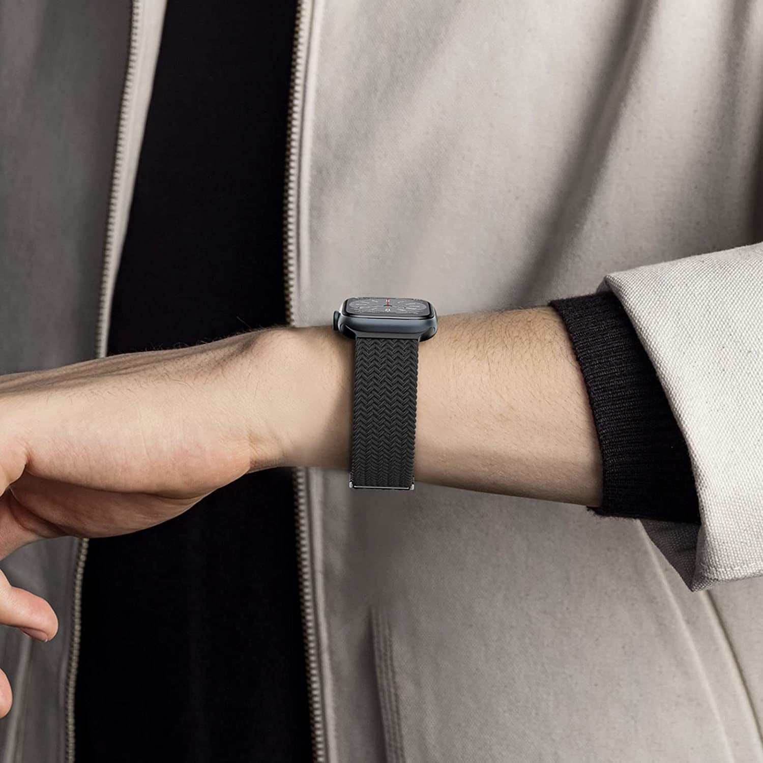 𝟐 𝐏𝐚𝐜𝐤 Stretchy Braided Compatible with Apple Watch Band 44Mm 45Mm 38Mm 40Mm 41Mm 42Mm 49Mm for Women Men, Adjustable and Comfortable Sport Wristbands for Iwatch Series 8 7 6 5 4 3 2 1 SE Ultra  KingofKings   