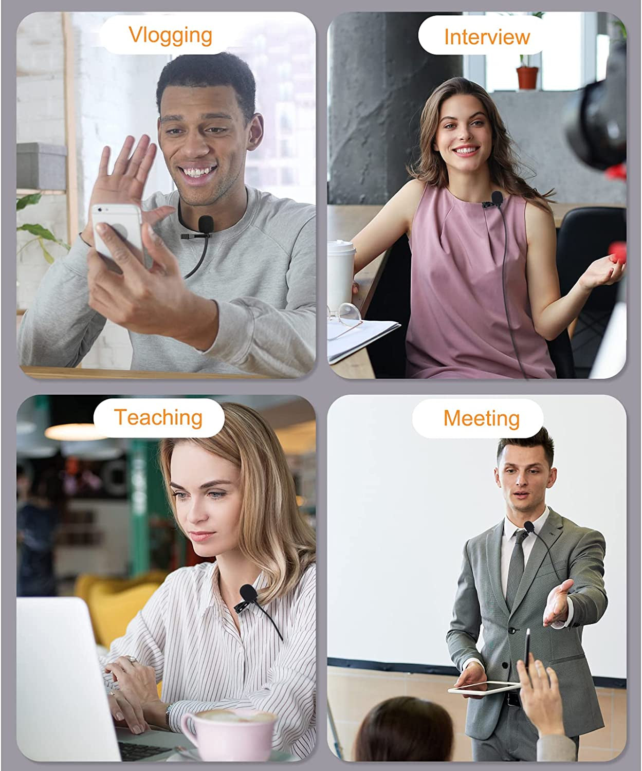 Enbiawit Professional Lavalier Microphone for Iphone, Condenser Microphone for Phone Recording and Video Recording, Lavalier Microphone for Youtube, Interviews, Meetings, and with Iphone/Ipad/Ipod  Enbiawit   