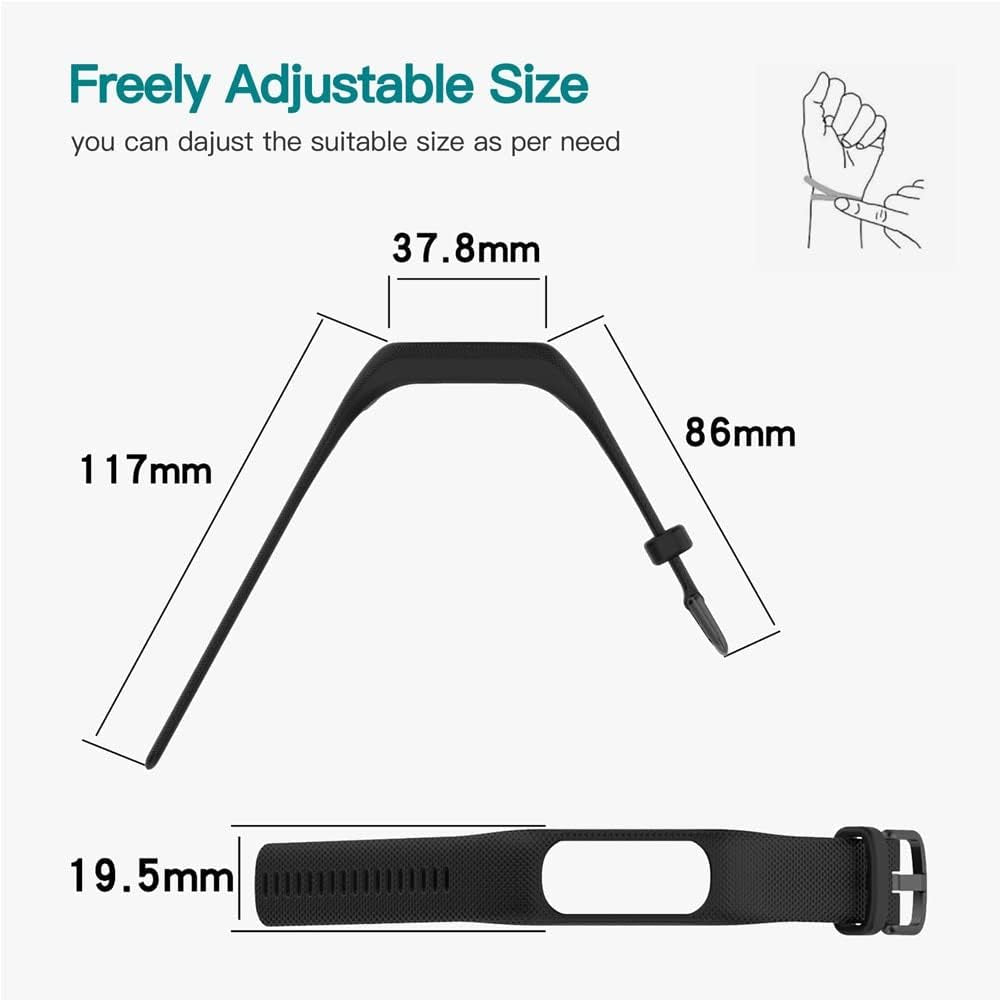 DFAMIN 3Pcs Soft Silicone Bands for Garmin Vivosmart 5 Straps Replacement Sport Colourful Strap for Vivosmart 5 Wristbands  DFAMIN   