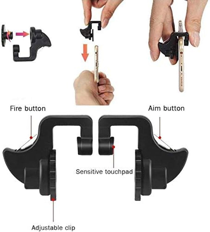 Sami 1 Pair Gaming Trigger Fire Button Gaming L1R1 Shooter Controller PUBG Black for Smartphones Gaming Accessory Kit (Black, for Android, Ios)  seller   
