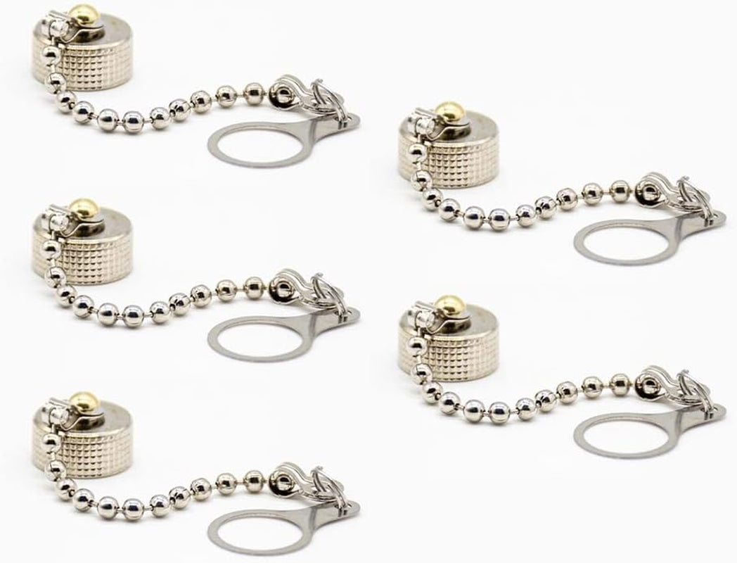 5Pcs GX12 Metal Dust Cap with Chain, GX12 Aviation Connector Plug Cover Circular Connector Protective Sleeve Waterproof Dust-Proof GX12 Lid (12)  FOWIUNYE   