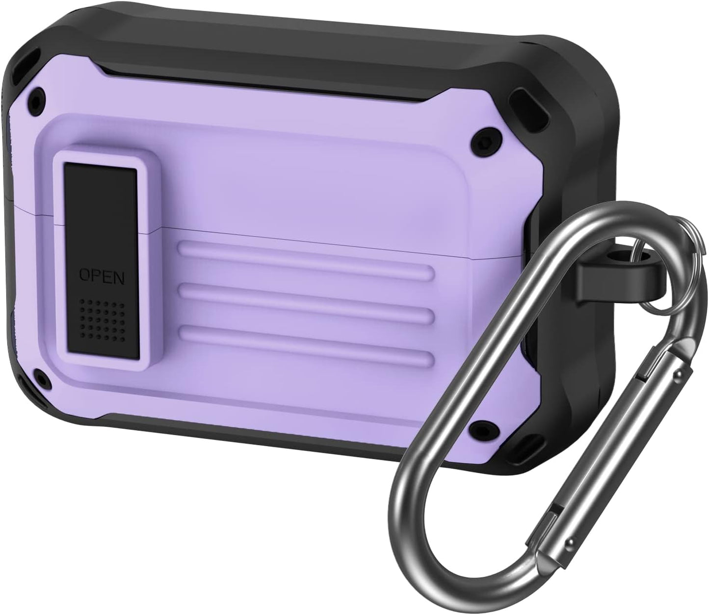 AIBEAMER Case for Sony WF-1000XM4 (2021), Secure Lock Cases Compatible with XM4 Protective Cover with Carabiner (Black)  AIBEAMER Purple  