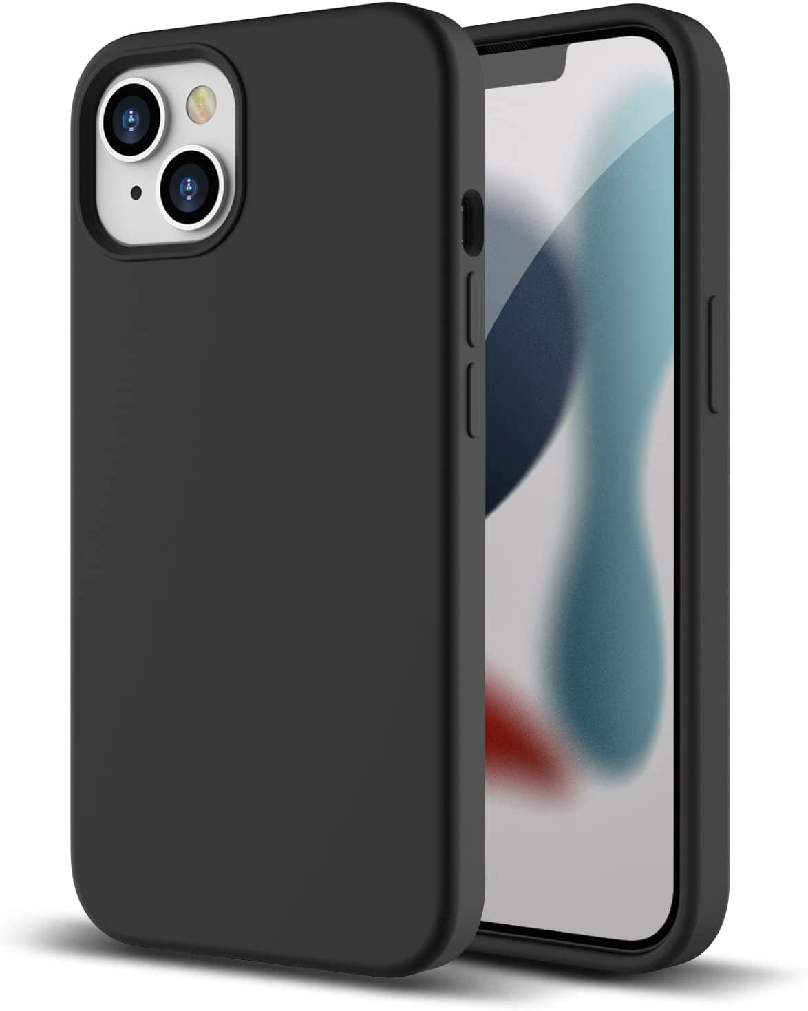 ZUSLAB Real Silicone Case Compatible with Apple Iphone 13 Mini Case 5.4 Inch (2021), Liquid Silicone Anti-Scratch Gel Rubber Shockproof Cover Drop Full Protection Case- Purple  ZUSLAB Black  