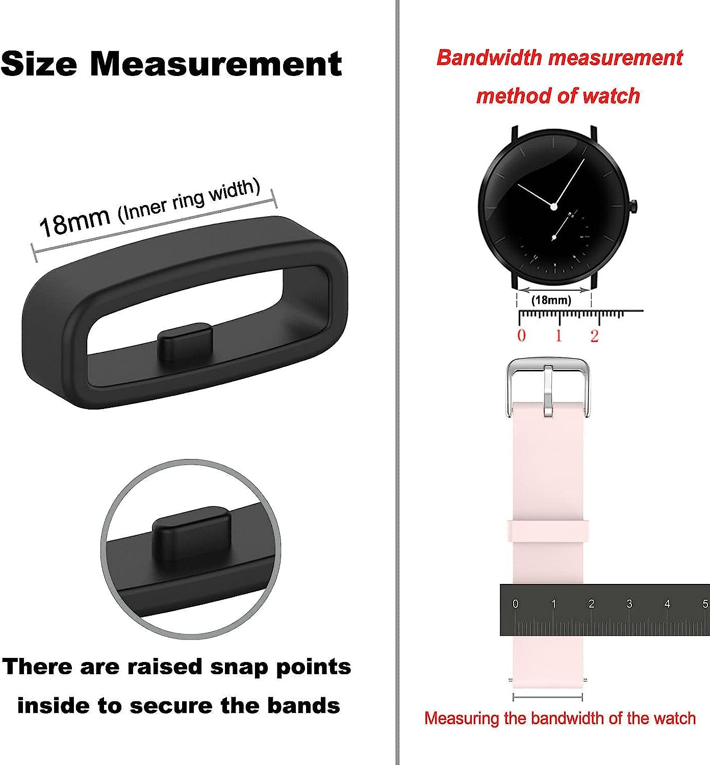 10-Pack Band Keepers Compatible with Garmin Vivoactive 4S/Vivomove 3S/Venu 2S/Vivosport/Vivosmart Hr&Hr+/Approach X10&X40 Bands Silicone Fastener Rings Security Loop/Holder/Retainer  RuenTech   