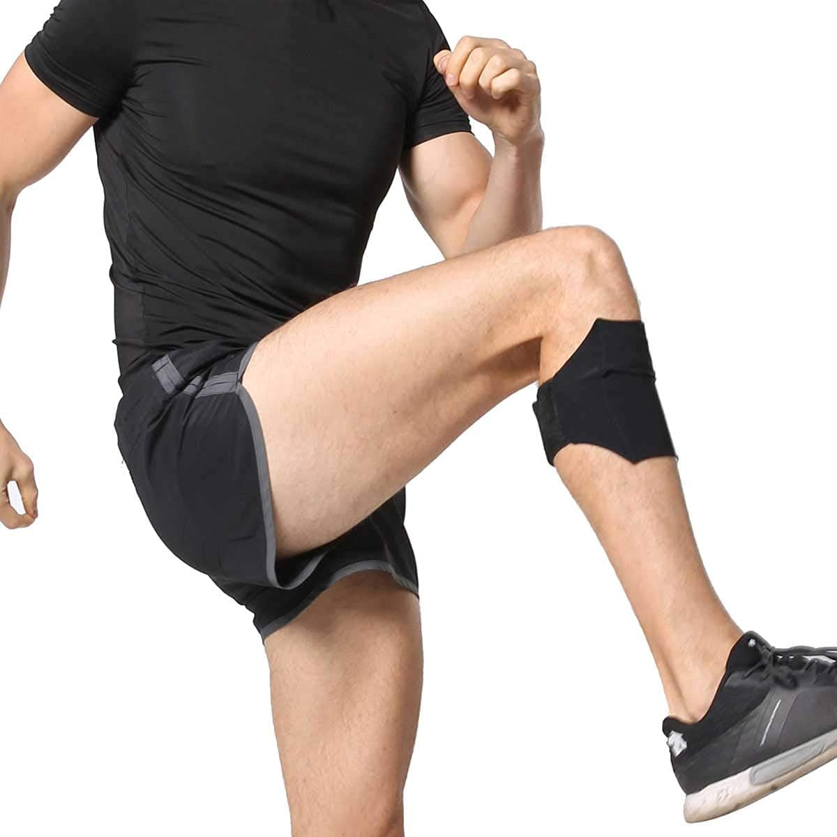 Ailzos Equestrian Riders on the Leg Cell Phone Holder for the Leg/Calf - Leg Band for Equestrian, Jogger, Hiker or Motorcycle, Exercise Arm Holder Armband for Running, Fits Phone Size under 6", Black  Ailzos   