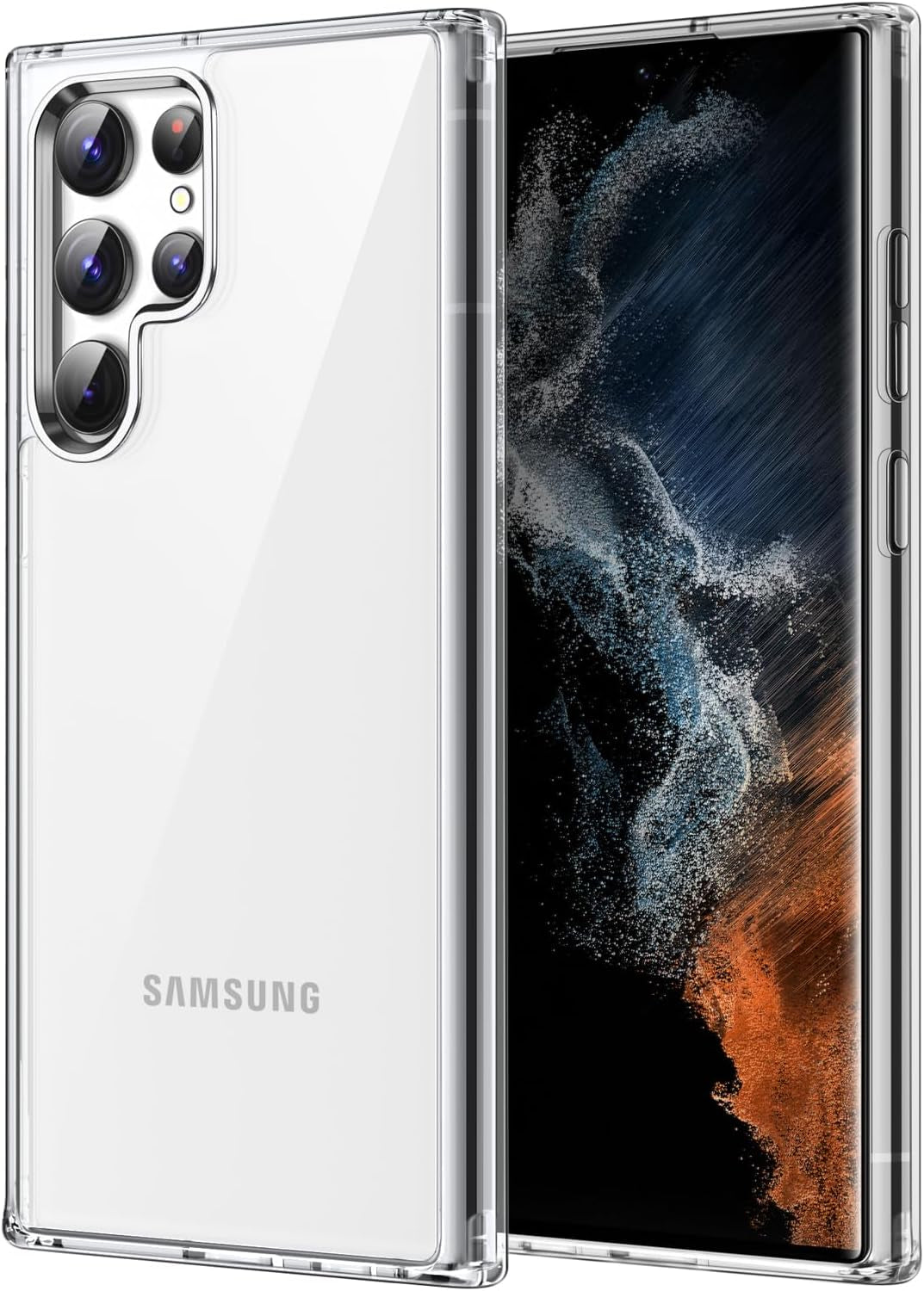 Jetech Case for Samsung Galaxy S22 Ultra 5G 6.8-Inch, Non-Yellowing Shockproof Bumper Protective Phone Cover, Anti-Scratch Hard PC Back (Clear)  JETech   