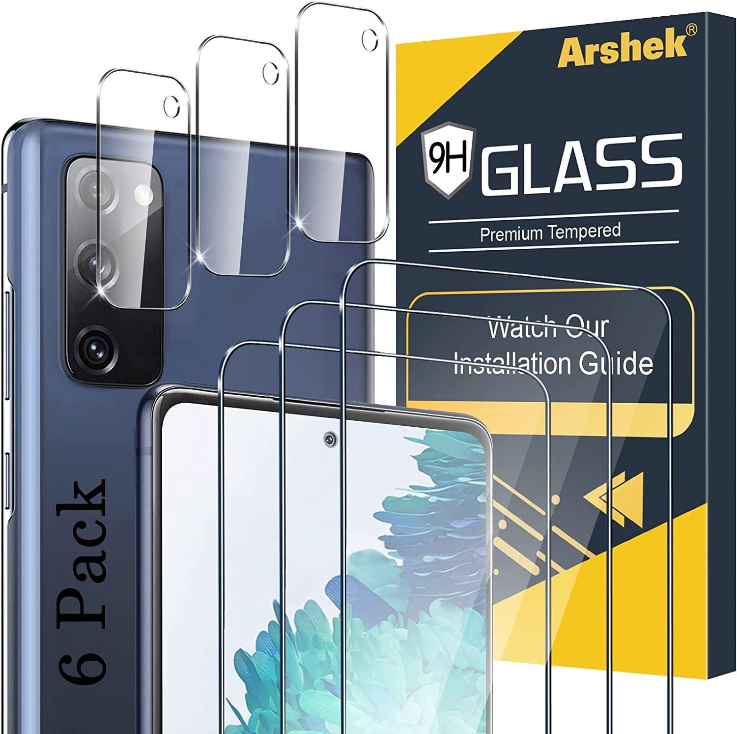 Arshek [2+2 Pack] Galaxy S22 Ultra Privacy Screen Protector, 9H Tempered Glass, Ultrasonic Fingerprint Support, 3D Curved, HD Clear Anti-Spy Film for Samsung S22 Ultra 5G Glass Screen Protector  Arshek S20 Fe  