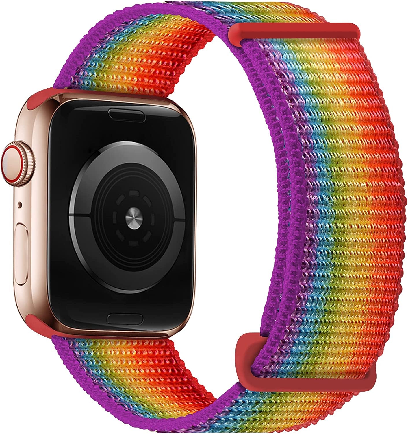 Oxwallen Sport Loop Nylon Band Compatible with Apple Watch 7/8 Ultra 49Mm 45Mm 42Mm 44Mm, Comfortable Braided Strap Women Men Competible for Iwatch SE & Series 7/8 6 5 4 3, Black  OXWALLEN Colorful Pride 41/38/40MM 